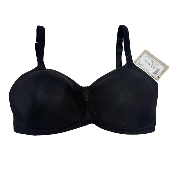NWT Amoena 38B‎ Lara SB Black Wire-Free Masectomy Bra Post Surgery Neutral - Picture 1 of 10
